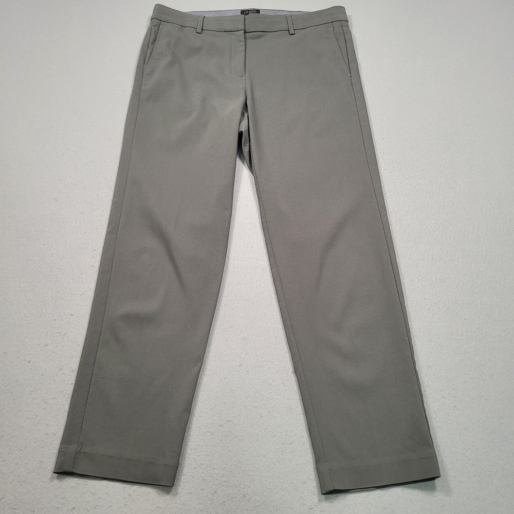 J‎ Jill Wearever Collection Refined Woven Trousers Gray Size 10 Straight  Pants
